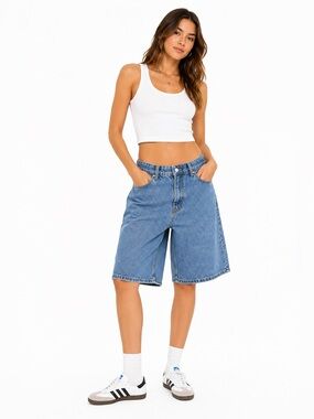 Cotton on baggy jorts, Y2K denim skater shorts, oversized jean shorts, 90s denim